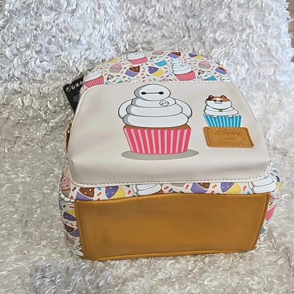 Loungefly Baymax cupcake mini backpack and makeup bag